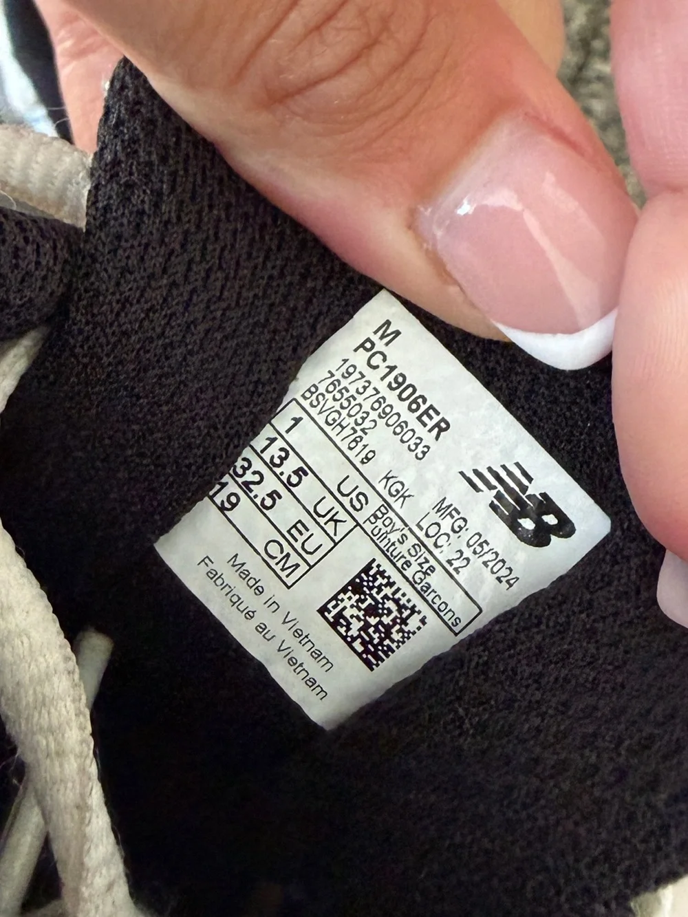 New Balance Kids' Grade School 1906 Shoes 1y black grey